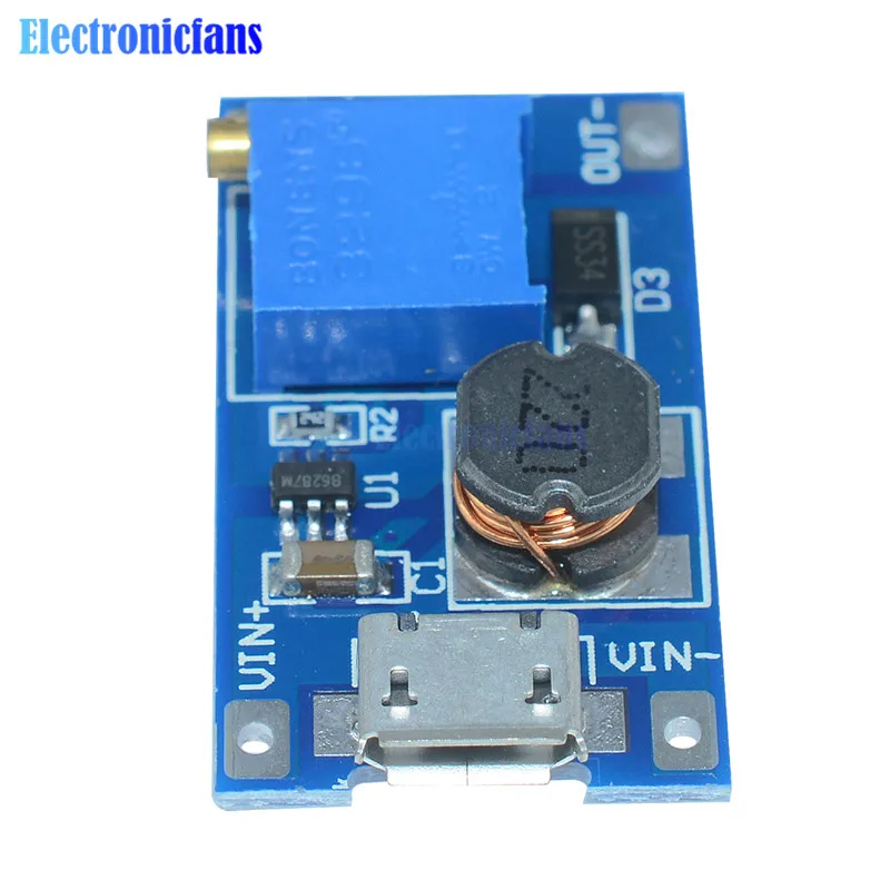 Регулируемый усилитель питания для Arduino сменный увеличивающий Модуль XL6009 2A MT3608