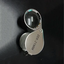 20x21 мм Jewelers Eyes Оптическое Стекло Лупа увеличительное светодиодный светильник мини пластиковый ручной объектив
