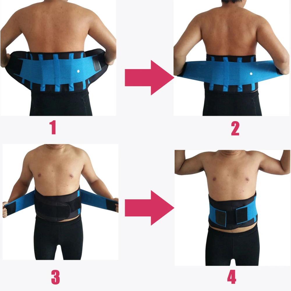 Высокая эластичность талии ремни для тренировки коррекции осанки мужские талии бандаж Ортопедический поясничного пояса корсет для