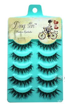 

by dhl or ems 500pcs Thick False Eyelashes Messy Cross Thick Natural Fake Eye Lashes Professional Makeup False EyeLashes new