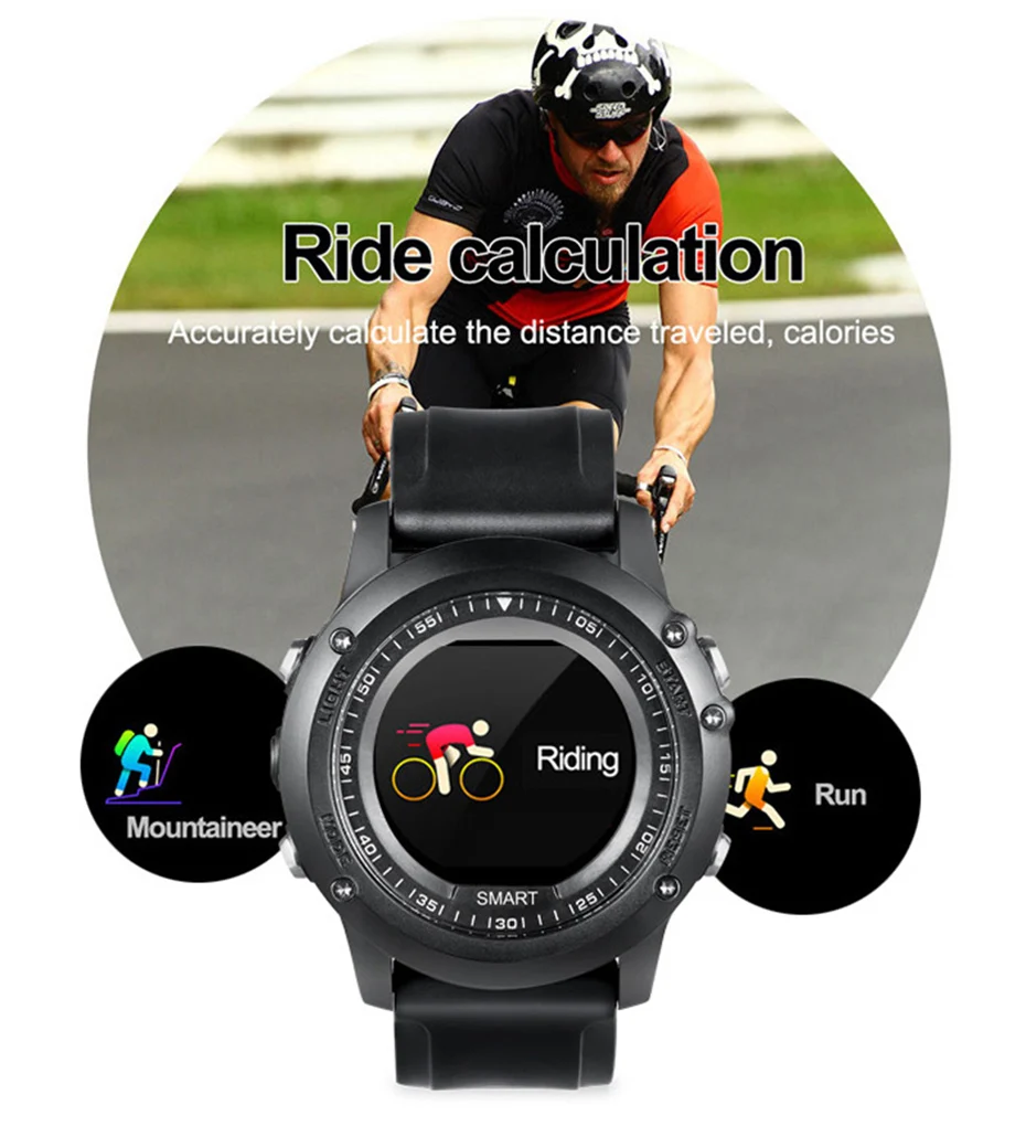 COLMI T2 IP68 Waterproof Heart Rate Monitor Push Message Call Reminder Clock Bluetooth 4.0 Brim Men Sport Smart Watch 7