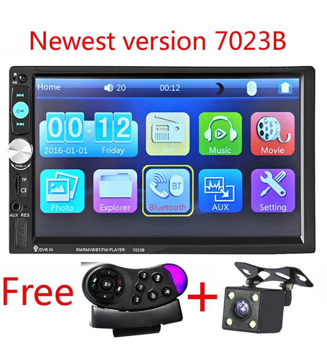 7023B 7 Inch Bluetooth TFT Screen Car Audio Stereo MP4 Player 12V Auto