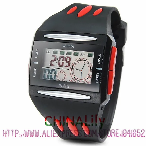 

2015 30M Waterproof Watch Round Digital Sports Watch with Plastic Strap, Week Display & Alarm Clock 62