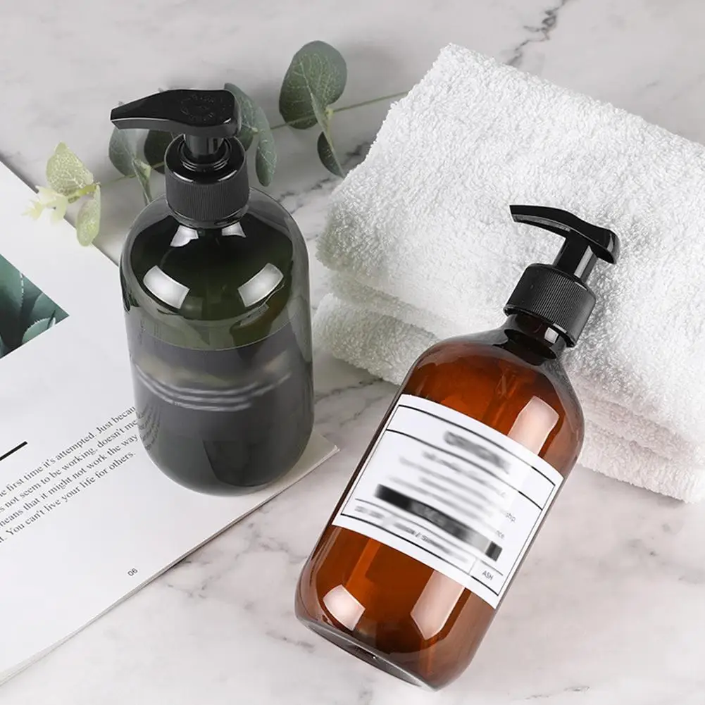 

500ml Refillable Bottle Press Pump Shampoo Soap Lotion Makeup Liquid Dispenser Supplies