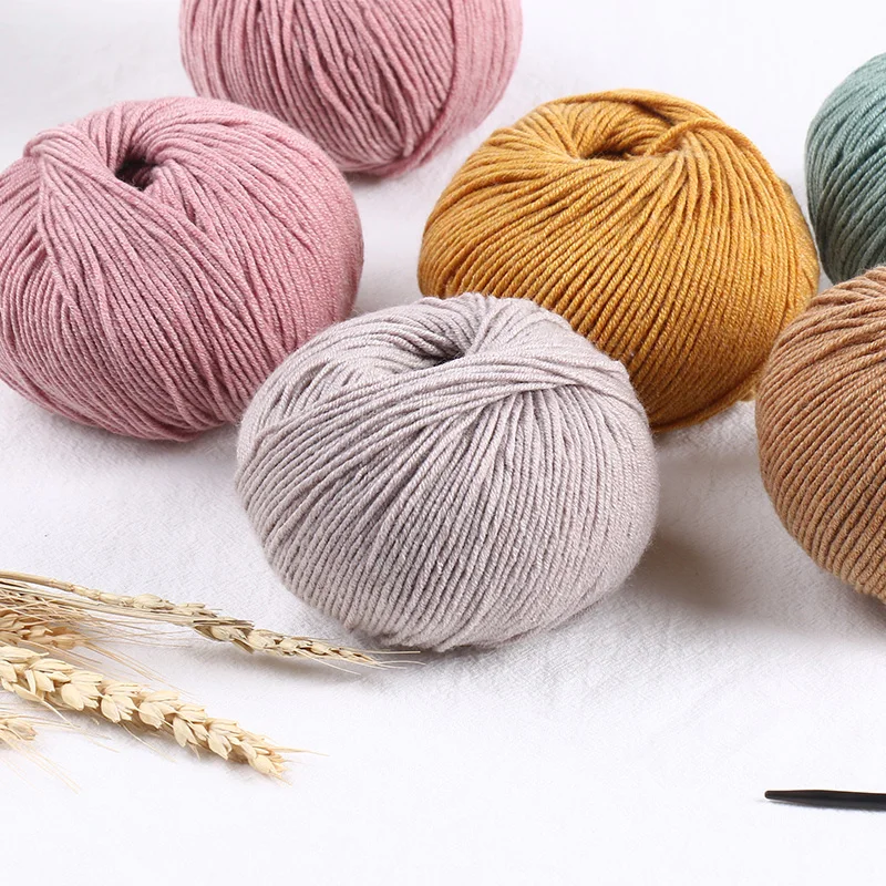 

New 3pcs*50g Quality Superfine 6 strands Merino Wool Acrylic scarf sweater Hand Knitting yarn baby Organic crochet thread, X4015