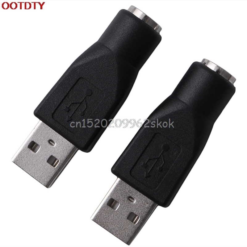 

2Pcs Converter Adapters PS/2 Female to USB2.0 A Male For Computer Keyboard Mouse #H029#