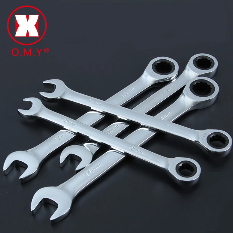

OMY6mm-32mm Ratchet Spanner Combination Wrench Set of keys ratchet skate tool gear ring wrench ratchet set flexible hand tools