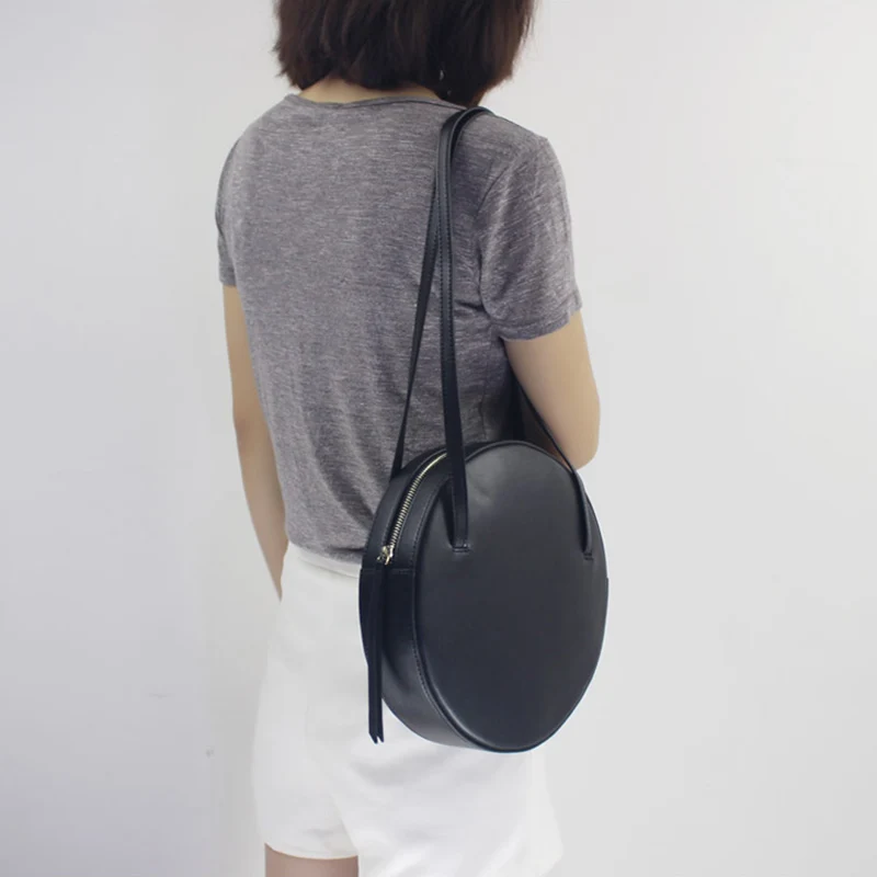 Женская сумка из натуральной кожи с круглым вырезом|women bag genuine leather|bag leatherwomen |