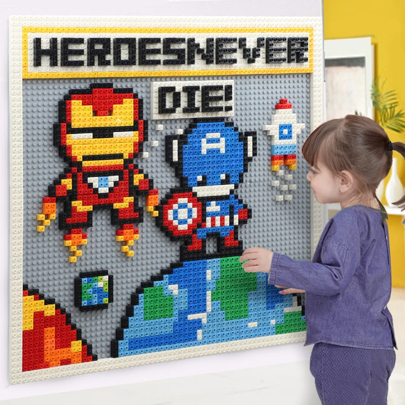 

DIY Building Block Wall Creative Colorful Education Bricks Toys for Children Kids