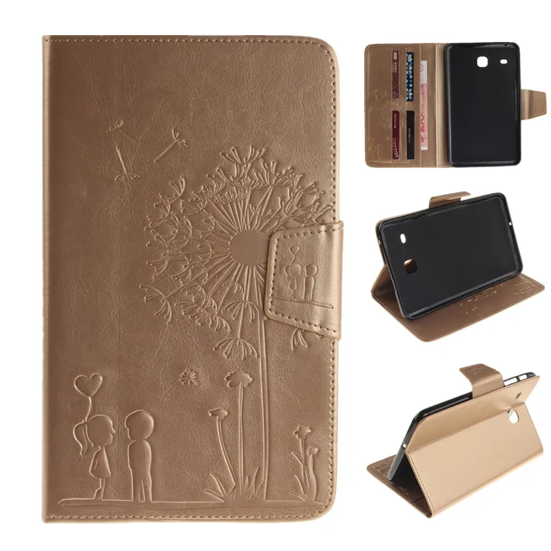 Lovers Dandelion For Samsung Galaxy Tab A 7.0 Case T377 SM-T377 Tablet Cover PU Leather +Soft TPU Flip Wallet Stand Embossing  (13)