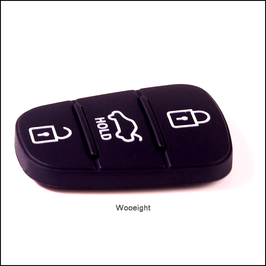 Wooeight 2Pcs Remote Key Fob Case 3 Button Silicone Key Pad For or Hyundai I30 IX35 Kia Seed SeedPro Picanto Sportage Flip Key (6)