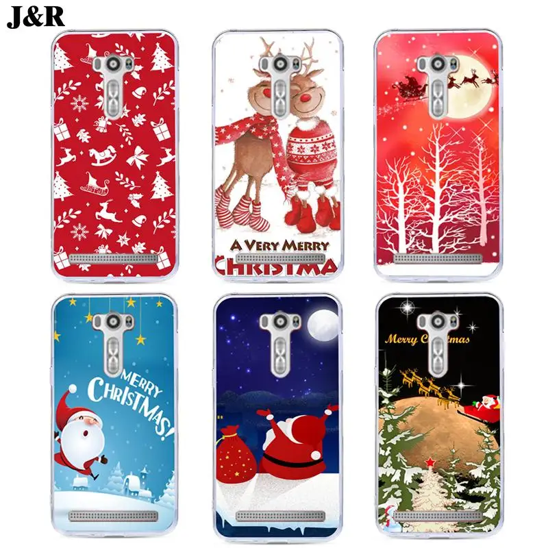 For Asus Zenfone 2 Laser ZE601kL ZE600KL Soft Silicone for ZE601KL 601KL Back Cover Christmas Phone Case |