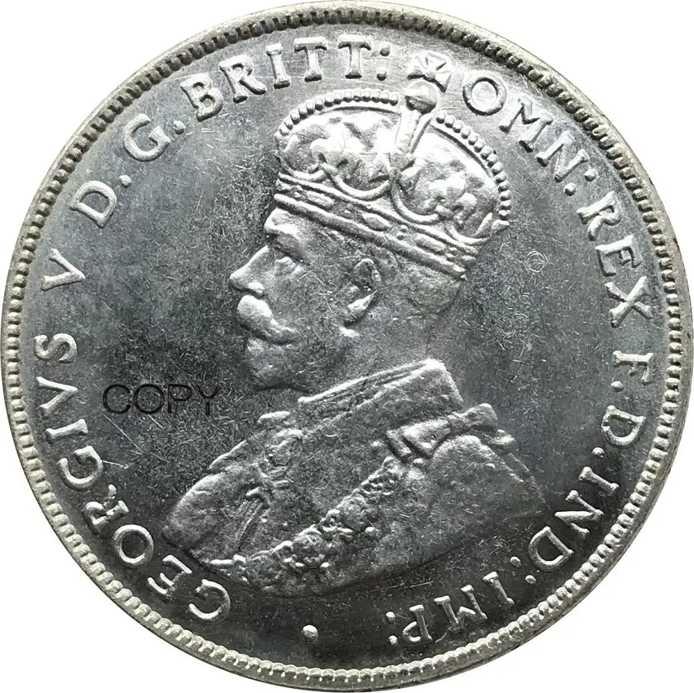 Австралия Джордж V 1922 года один 1 Флорин два шиллинга покрытые серебром копии монет
