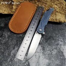 TUWO fine EDC портативный складной нож S35VN стальной порошок открытый мини-нож в виде ключа шарикоподшипник титановый сплав складной нож