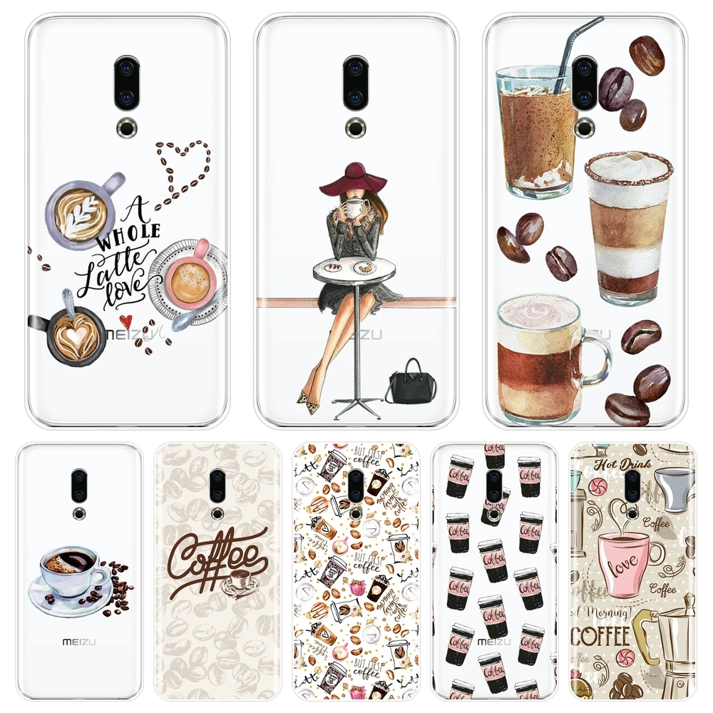 

Coffee Girl Drink Heart Phone Case For Meizu U10 U20 Pro 6 7 Plus Soft Silicone Back Cover For Meizu 15 Lite 16 Plus 16th 16x