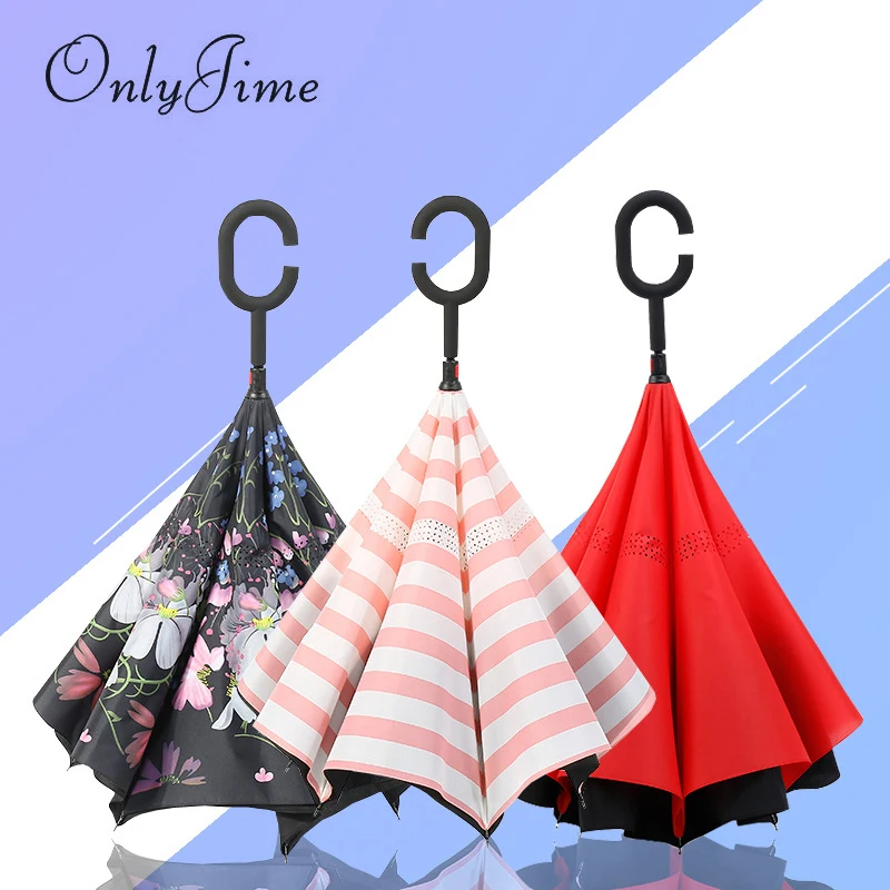 

Only Jime Colored Leaves Reverse Umbrella Women Multiple Styles Windproof Umbrella Fashionable Big Reverse Umbrellas For Childen
