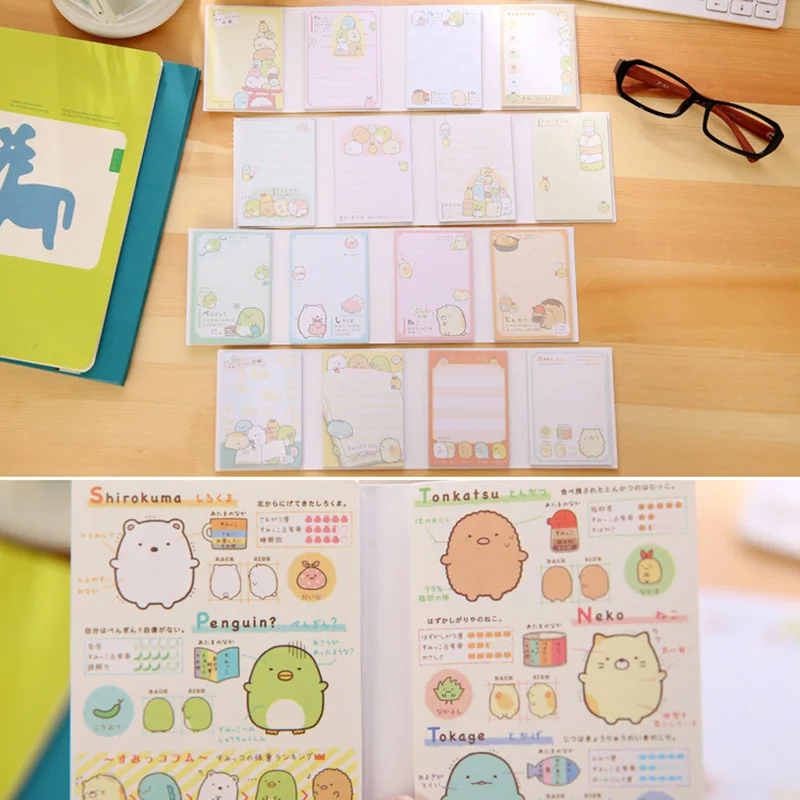 Новинка милые животные Блокнот Sticky Note Kawaii Мультфильм Sticky Бумага для детей подарок офис школьных принадлежностей корейский канцелярские