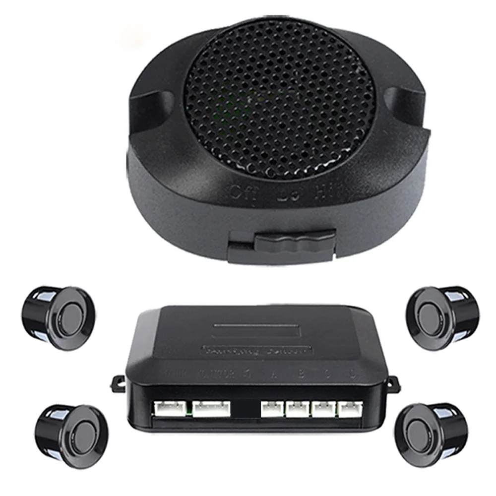 Buzzer Parking Sensor Car Auto Parktronic 4 Sensors Reverse Backup Car
