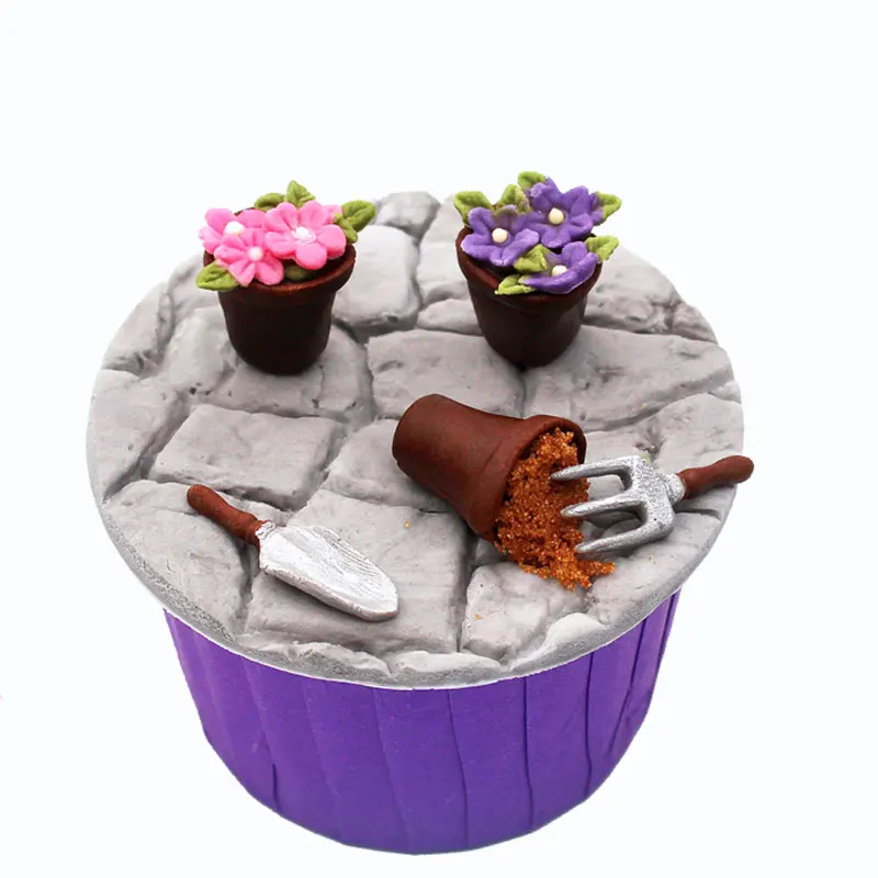 Силиконовая форма в виде стены из камня для мастики аксессуары кухни|fondant
