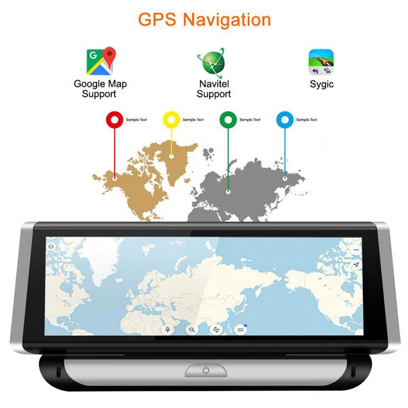 QUIDUX dvr камера автомобиля 4G ADAS P 1080 gps навигации 8 0 &quotips регистраторы Android 5 1