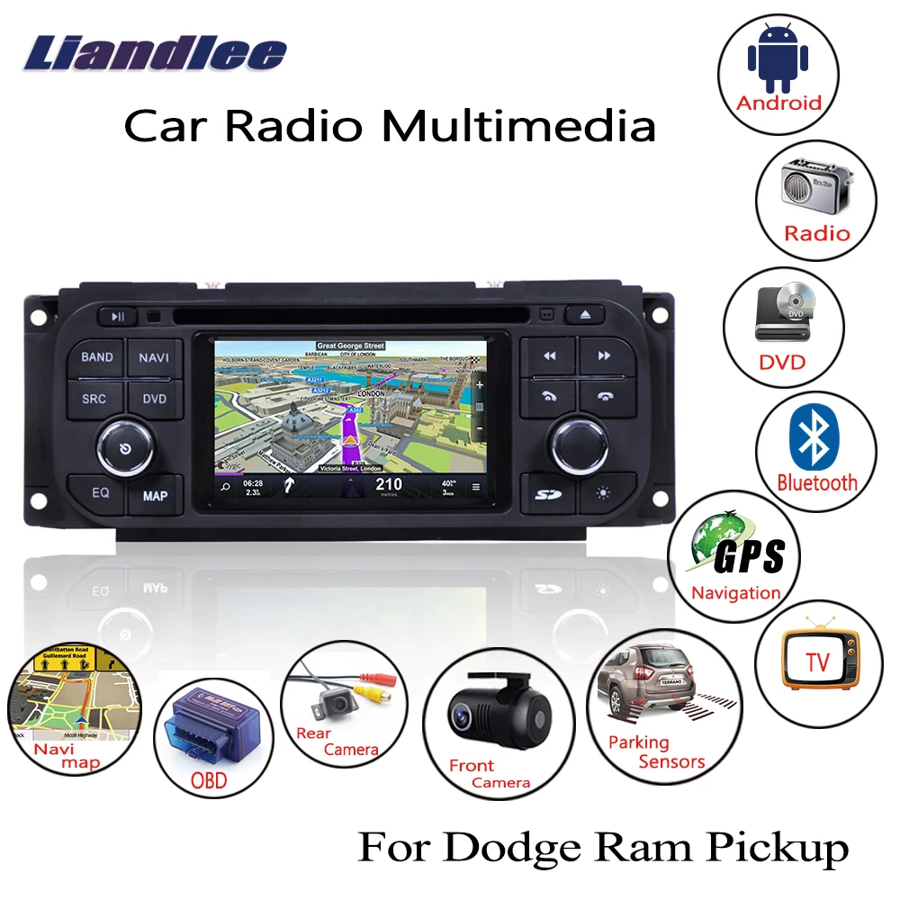 Clearance Liandlee For Dodge Ram Pickup 2002~2006 Android Car Radio CD DVD Player GPS Navi Navigation Maps Camera OBD TV Screen Media 0
