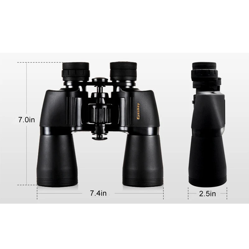 Eyeskey 10x50 مناظير الرقبة حزام التخييم الصيد نطاقات قوية مناظير تلسكوب