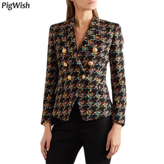 2019 Newest Designer Blazer Jacket Women's Lion Metal