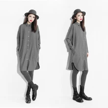 2017 Women’S Ulzzang Long Striped Loose Vintage Korean Shirt Female Japanese Cute Kawaii Blouses Tops And Clothing For Women