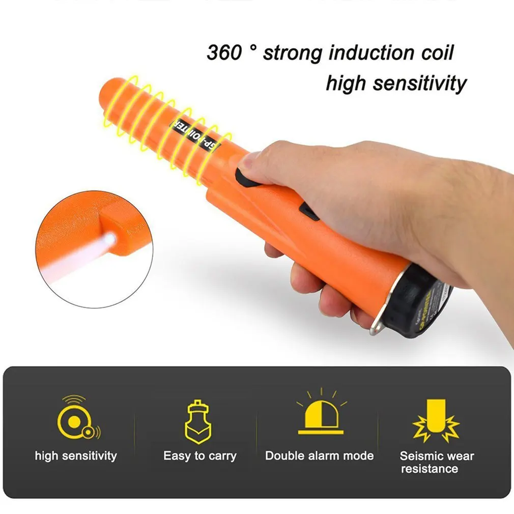 GPOINT Handheld Security Metal Detector Pinpointer Virbation Pointer High Sensitivity Gold Digger Metal Finder GPOINTER New