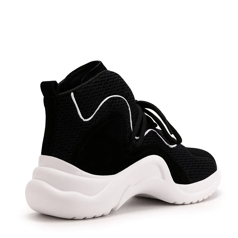 JINBEILEE New Ladies Mesh Breathable Casual Shoes Non-slip Wear-resistant Thick-soled Women's Shoes  Lace-Up