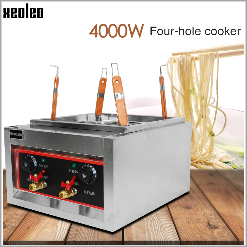 XEOLEO Electric Noodle Boil Machine Noodle Boiler 4 Basket Pasta Cooker 