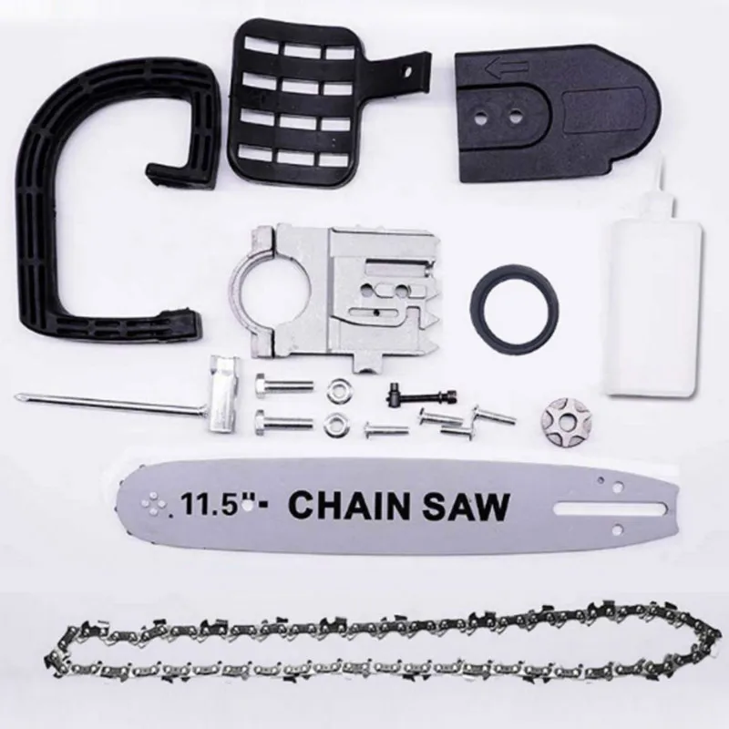 11.5 inch Chain Saw Bracket Set 1100W Electric Angle Grinder Motor Chain Saw Bracket Set for Woodworking Garden Power Tool