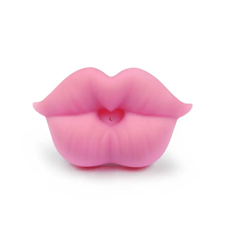 Wecute/Детская Соска-пустышка с зажимом «Красный поцелуй», «губы», «пустышка», забавные силиконовые детские соски, прорезыватель, пустышка, соска для кормления детей - Цвет: Розовый