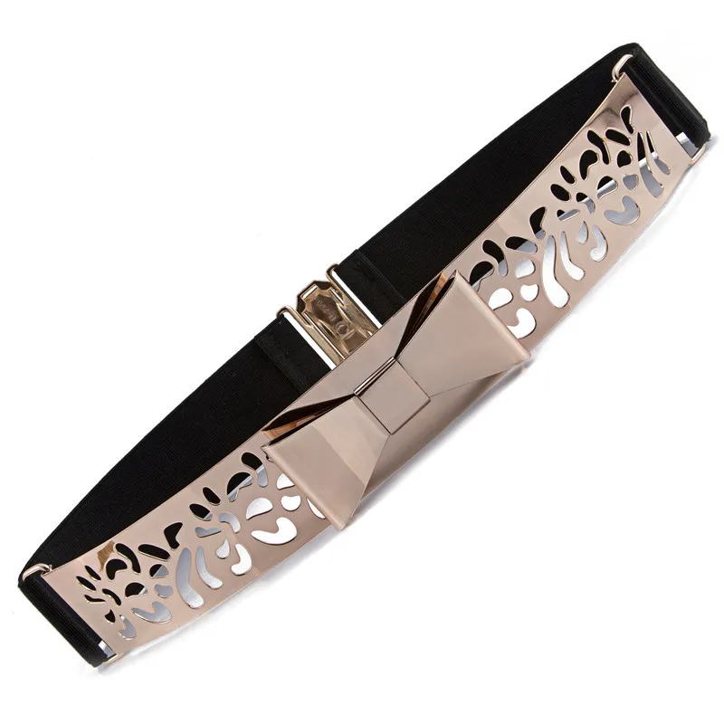 

Women Metal Hollow Out Waist Belt Fashion Bow Female Waistband Design Style Lady Fashion Belts For Women