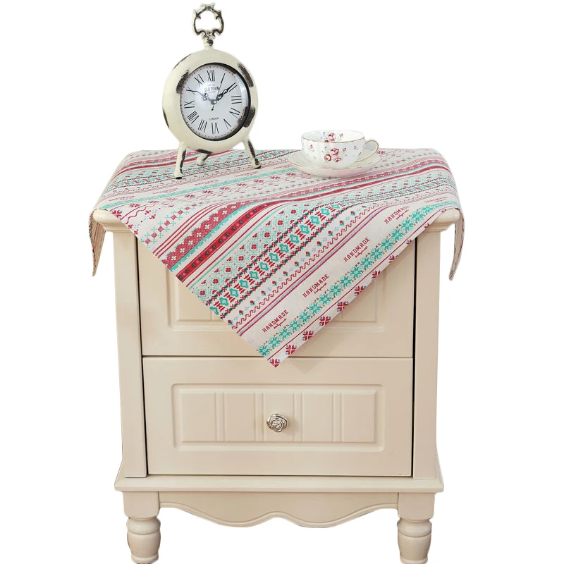 RUBIHOME 55x55cm Square Tablecloths European-Style Pastoral Towel Microwave Oven Telephone Table Cloth Dust  All-Purpose Covers