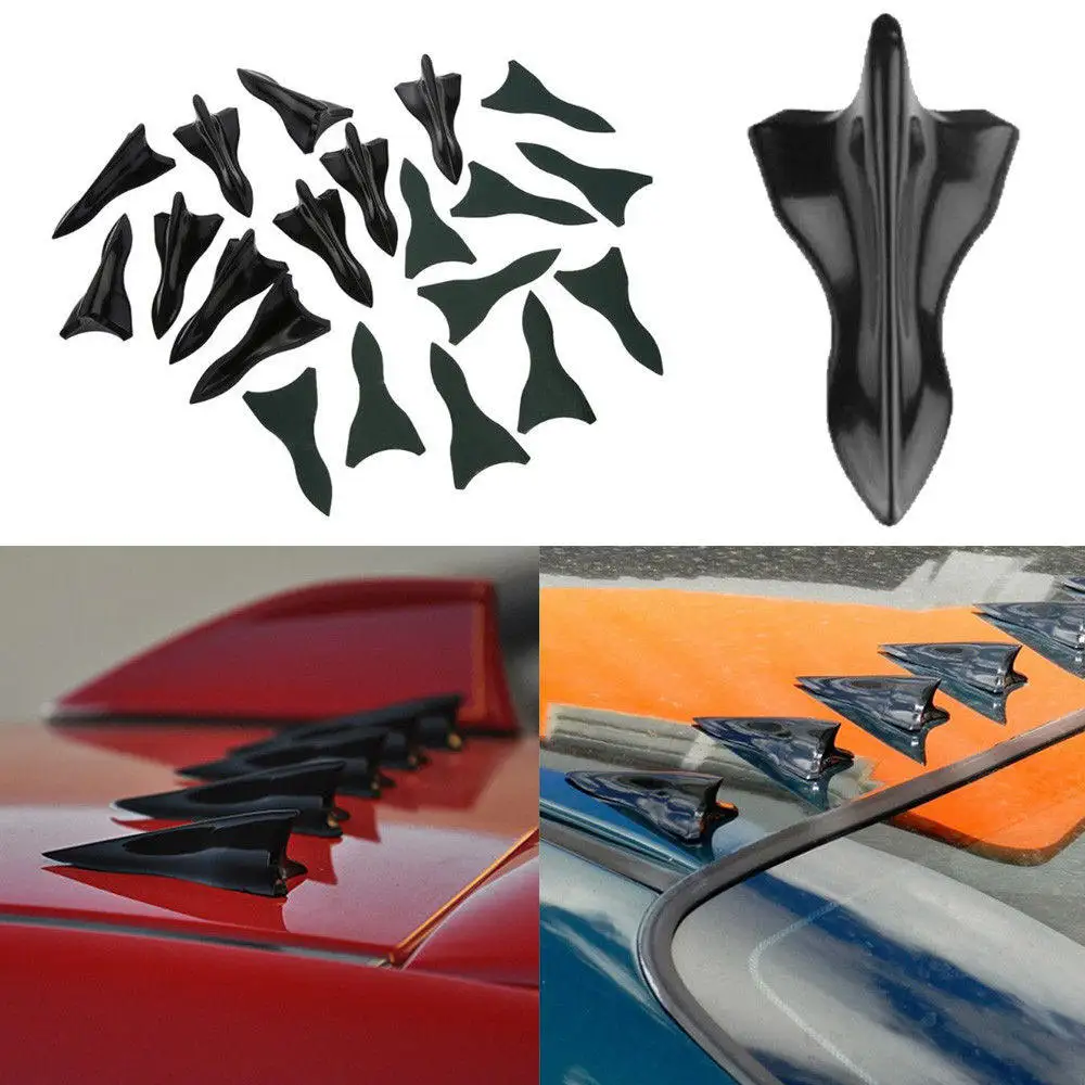 10Pcs Shark Fin Diffuser Vortex Generator Universal Car Roof Spoiler Bumper sets 10Pcs Shark Fin Diffuser Vortex Generator Universal Car Roof Spoiler Bumper sets