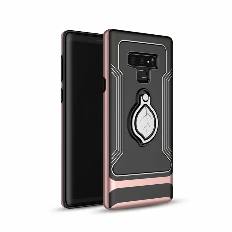 360 degrees Adjustable Maple leaf Ring Stand Grip Shock Absorbing Back Cover case for Samsung Galaxy note 9 |