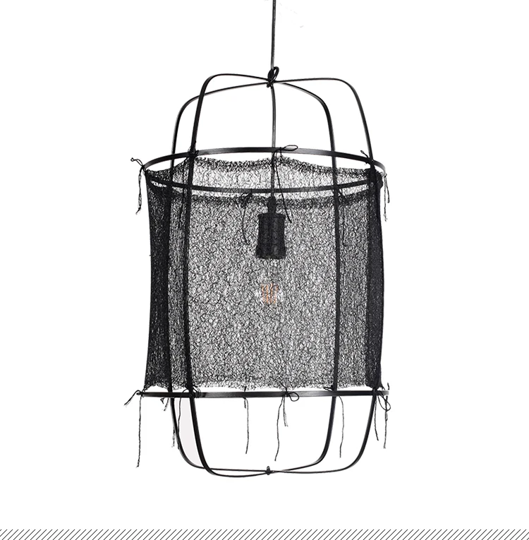 Ay осветительная льняная черно-белая бамбуковая Подвесная лампа для столовой гостиной Подвесная лампа для спальни 85-265 в кухня