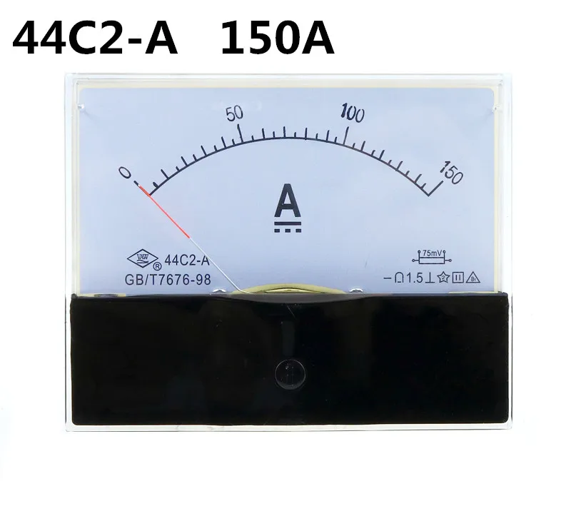 DC 44C2 150A Амперметр аналоговый щитовой Амперметр измеритель тока Амперметр