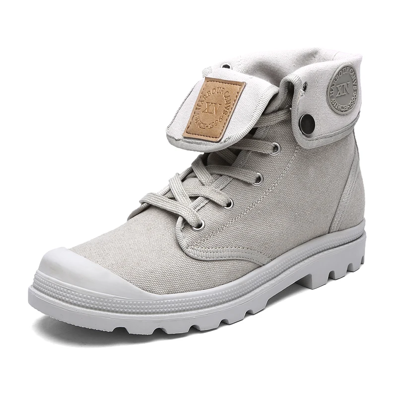 Noir Bottes High Top Casual Toile Unisexe Moto Cheville Mode Militaire gris Désert Botas 2016 Chaussons Chaussures Femmes De Cowboy rouge jaune Nv0m8nwO