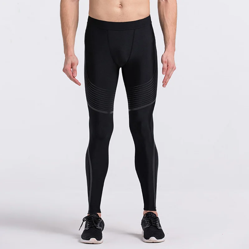 New High Waist Men's Yoga Pants Sport Leggings Fitness Elastic Men ...