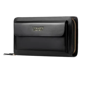 

Men Business Wallet Multi-function Card Holder OL Simple Style Cards Holder Billetera Hombre Cuero Genuino