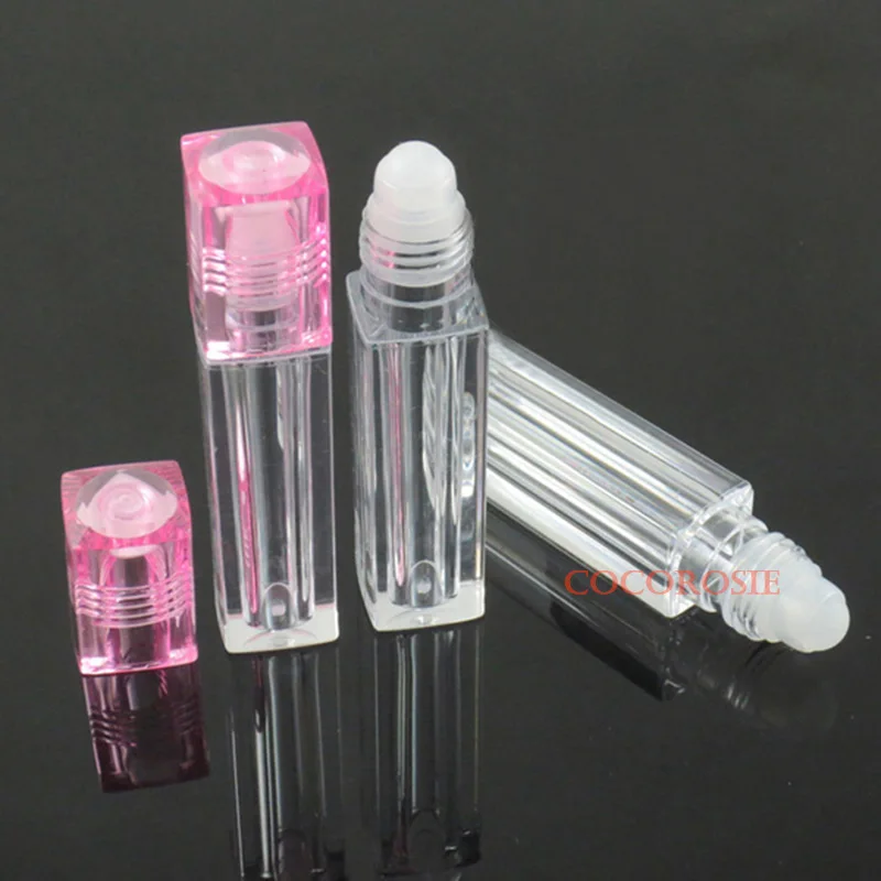 (30 pieces/lot) Roll on bottle 6.5ml empty plastic clear roller on bottle perfume deodorant