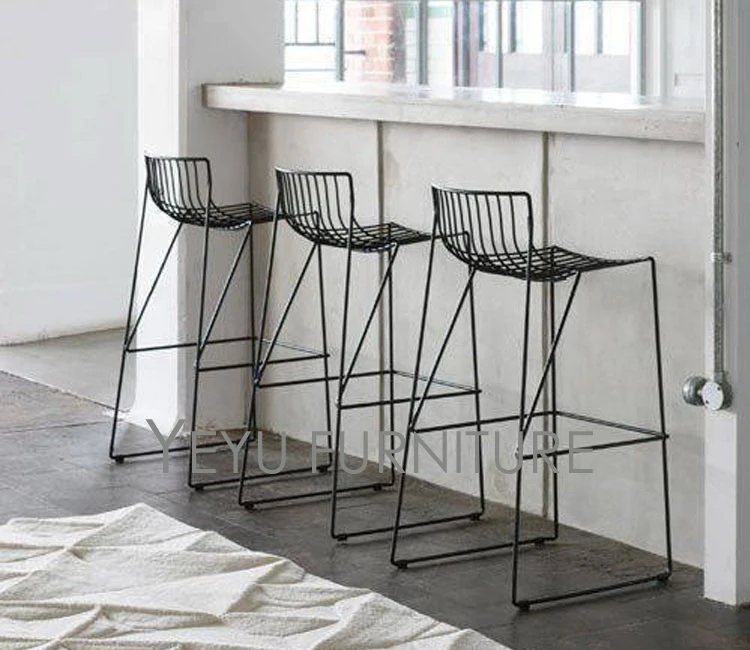 Минималистический современный дизайн Металлический Стальной чердак барный стул, барный стул, Штабелируемый Металл Лофт счетчик стул, высокое качество Лофт барный стул