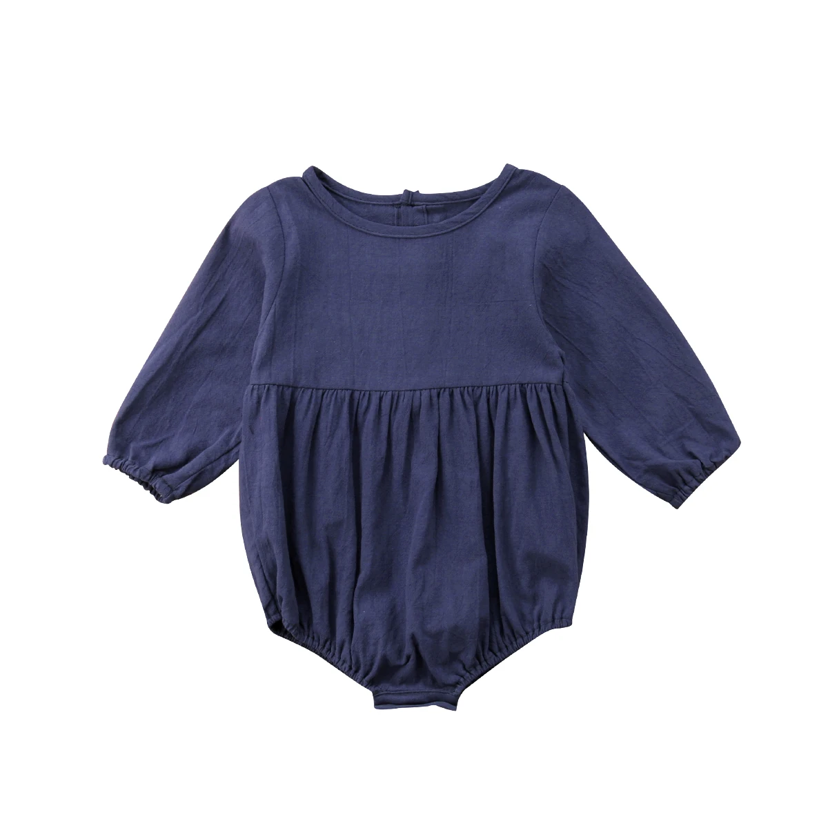 

Long Sleeve Bodysuit Playsuit Ruffle Solid Cotton Casual Baby Outfit Clothes Toddler Kids Infant Baby Girl Boy 0-24M