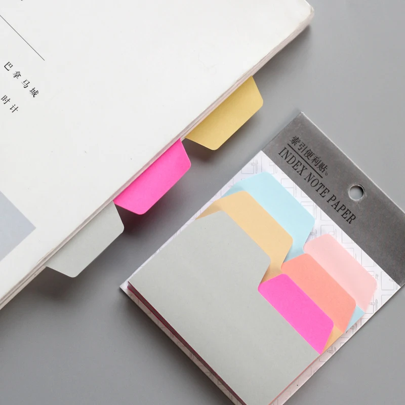 Fresh Candy Color Notebook Index Notepad Memo Pad Self Adhesive Sticky Notes Planner Stickers