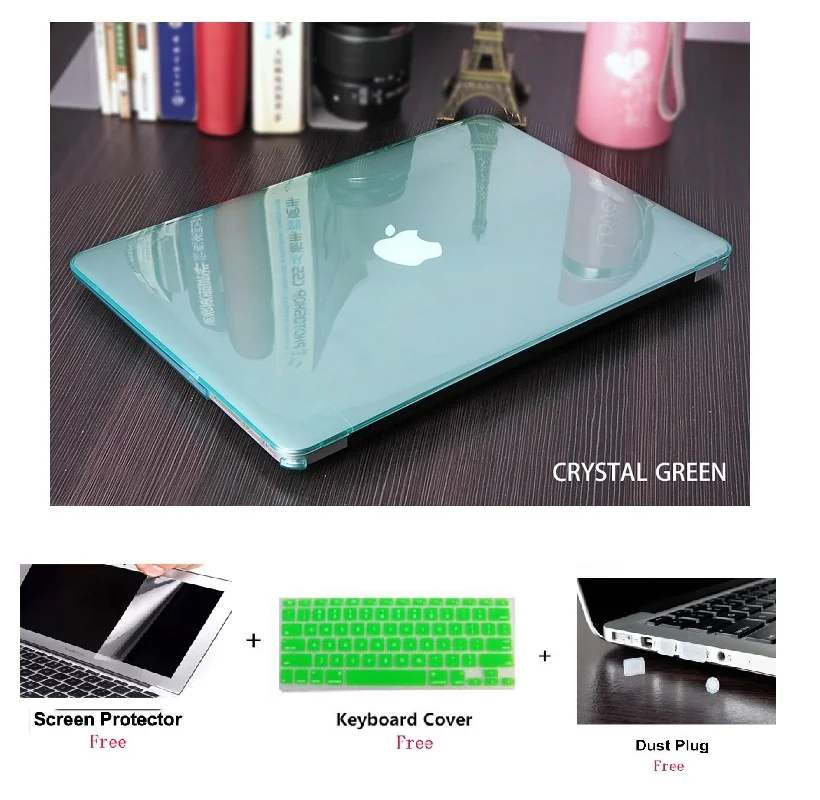 Прозрачный чехол для ноутбука + клавиатуры пленка экрана пылезащитный Apple Macbook Air