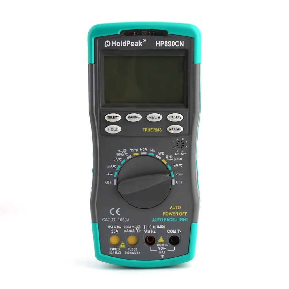 

Stable LCD Digital Multimeter DC AC Voltage Current HP-890CN Temperature Meaurement Auto Range Multimeter