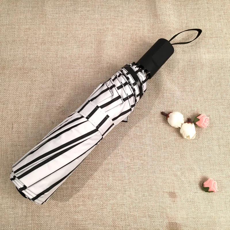 

Classical stripe umbrella rain women parasol female plegable sombrilla paraguas 3 Folding Women's Umbrellas Sunshade Polyester