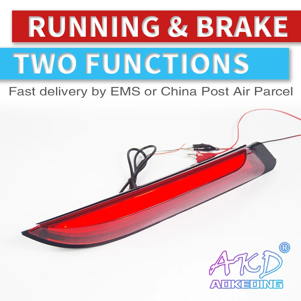 

AKD 2PCS For Ford Everest 2016 2017 2018 2019 Car LED Tail Light Rear Bumper Light LED Brake Light Auto Bulb Decoration Lamp